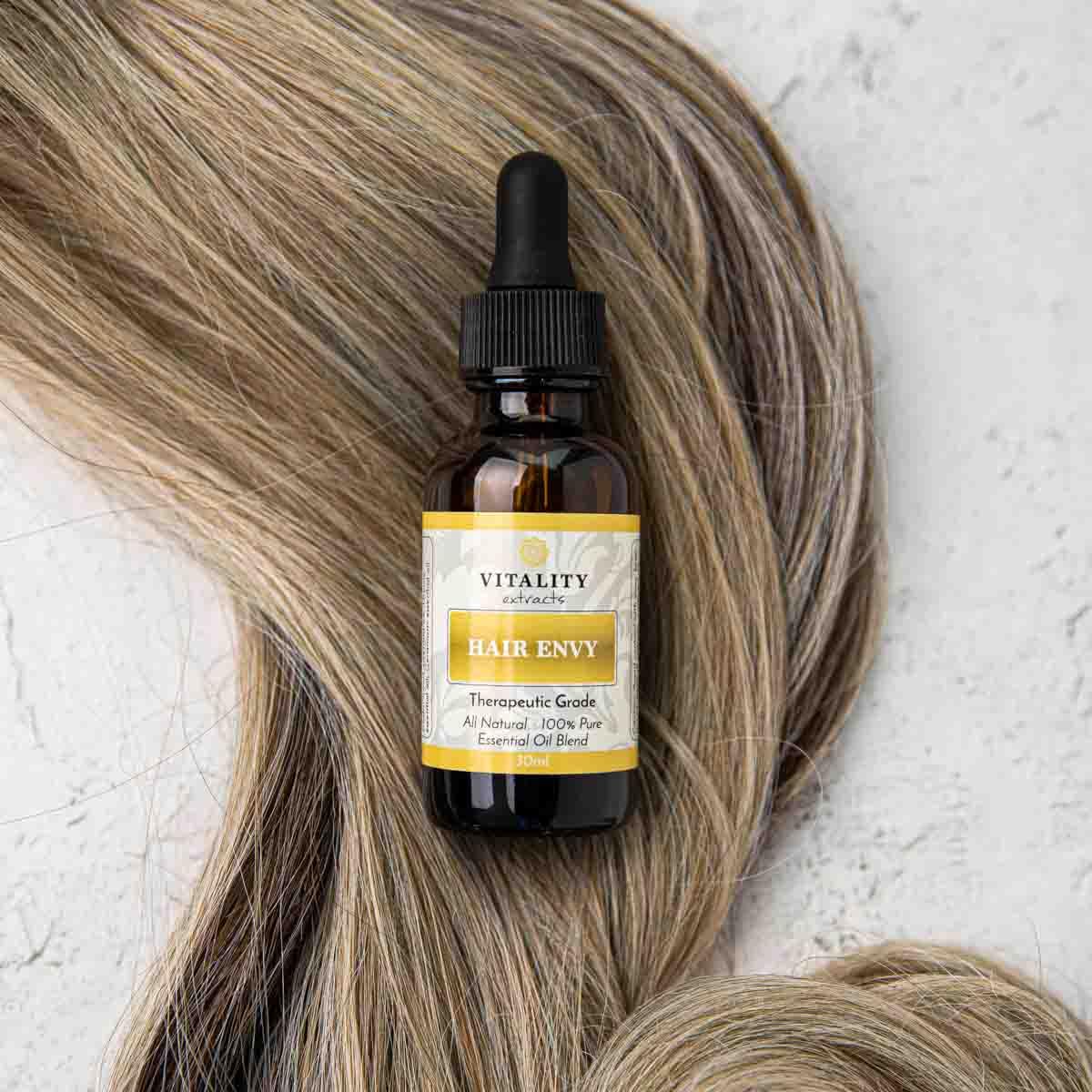 Vitality Hair Envy – Natural Hair Growth Serum with 15 Plant Extracts & Pure Essential Oils