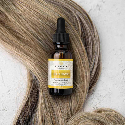 Vitality Hair Envy – Natural Hair Growth Serum with 15 Plant Extracts & Pure Essential Oils