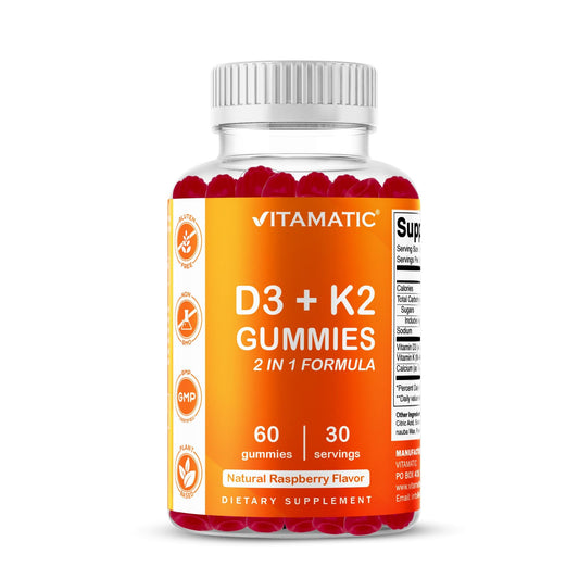 Vitamatic Vitamin D3 + K2 Gummies — 60 Count