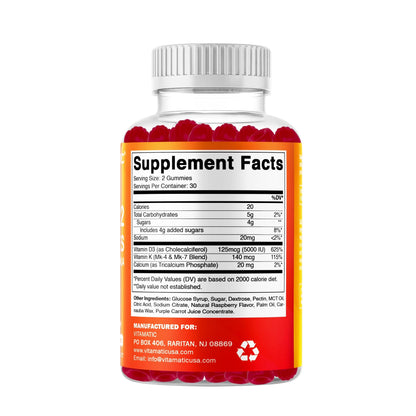 Vitamatic Vitamin D3 + K2 Gummies — 60 Count