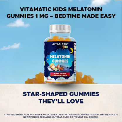 Vitamatic Sugar Free Kids Melatonin Gummies 1mg — 90 Count