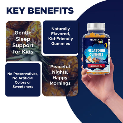 Vitamatic Sugar Free Kids Melatonin Gummies 1mg — 90 Count