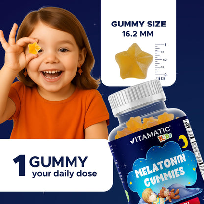 Vitamatic Sugar Free Kids Melatonin Gummies 1mg — 90 Count