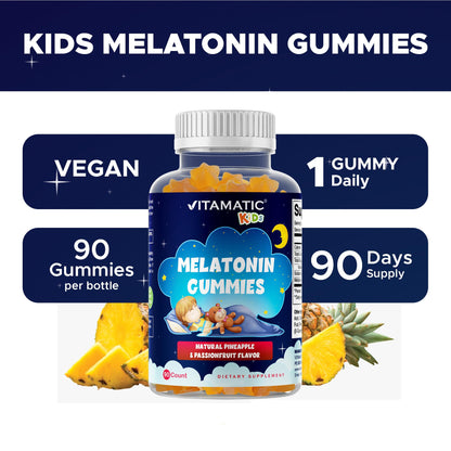 Vitamatic Sugar Free Kids Melatonin Gummies 1mg — 90 Count