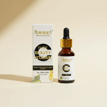 Ammuri Vitamin C 30% Face Serum with Hyaluronic Acid, 30ml