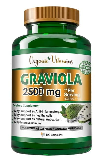 VITAMISAN Graviola Soursop Capsules — 120 Count, Made in USA