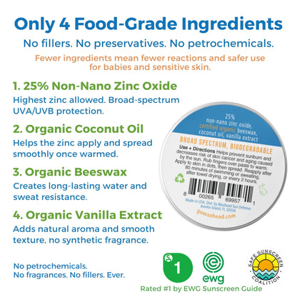 Waxhead Zinc Oxide SPF 30 Mineral Sunscreen Paste — 2oz