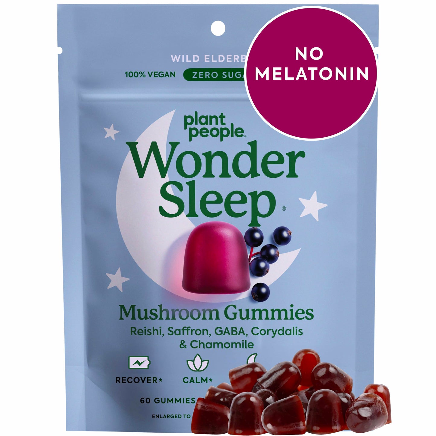 WonderSleep Mushroom Gummies for Sleep & Relaxation 60 Count