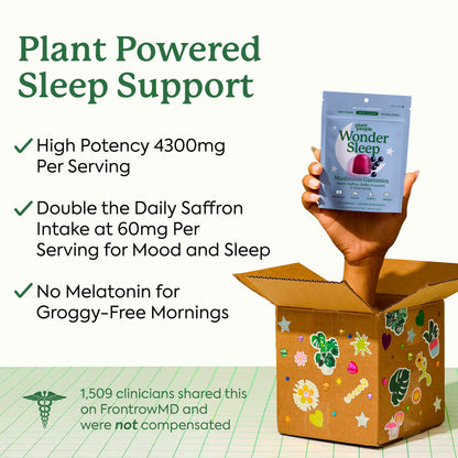 WonderSleep Mushroom Gummies for Sleep & Relaxation 60 Count