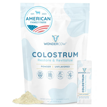 WonderCow Colostrum Powder – Unflavored | 30 Servings