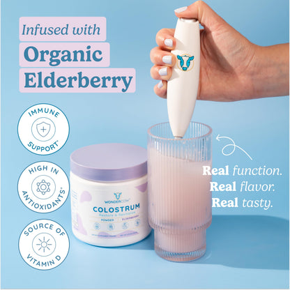 WonderCow Colostrum Powder – Elderberry | 60 Servings