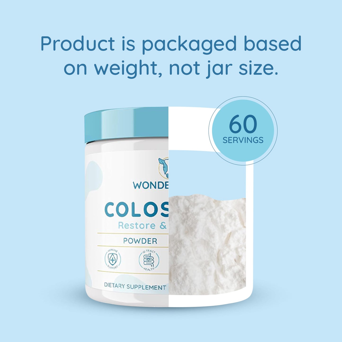 WonderCow Colostrum Powder – Unflavored | 60 Servings