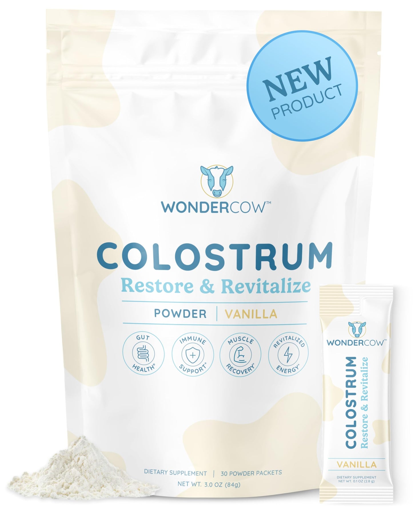 WonderCow Colostrum Powder – Vanilla | 30 Servings