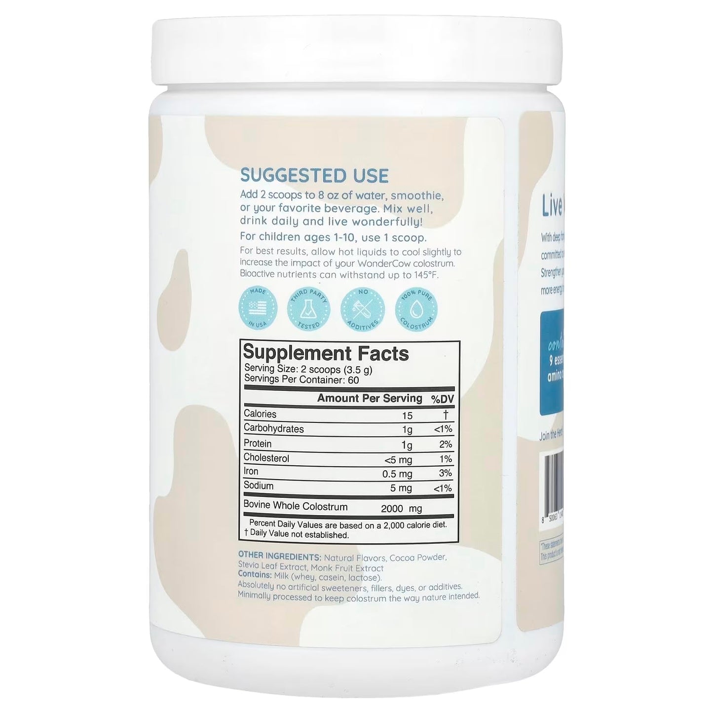 WonderCow Colostrum Powder – Chocolate | 60 Servings