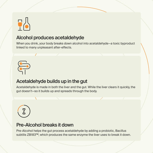 ZBiotics Pre-Alcohol Probiotic Drink | 6-Pack | Feel Better After Drinking