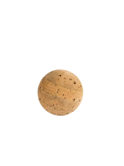 Cork ball with 'Natural Cork' logo on a white background